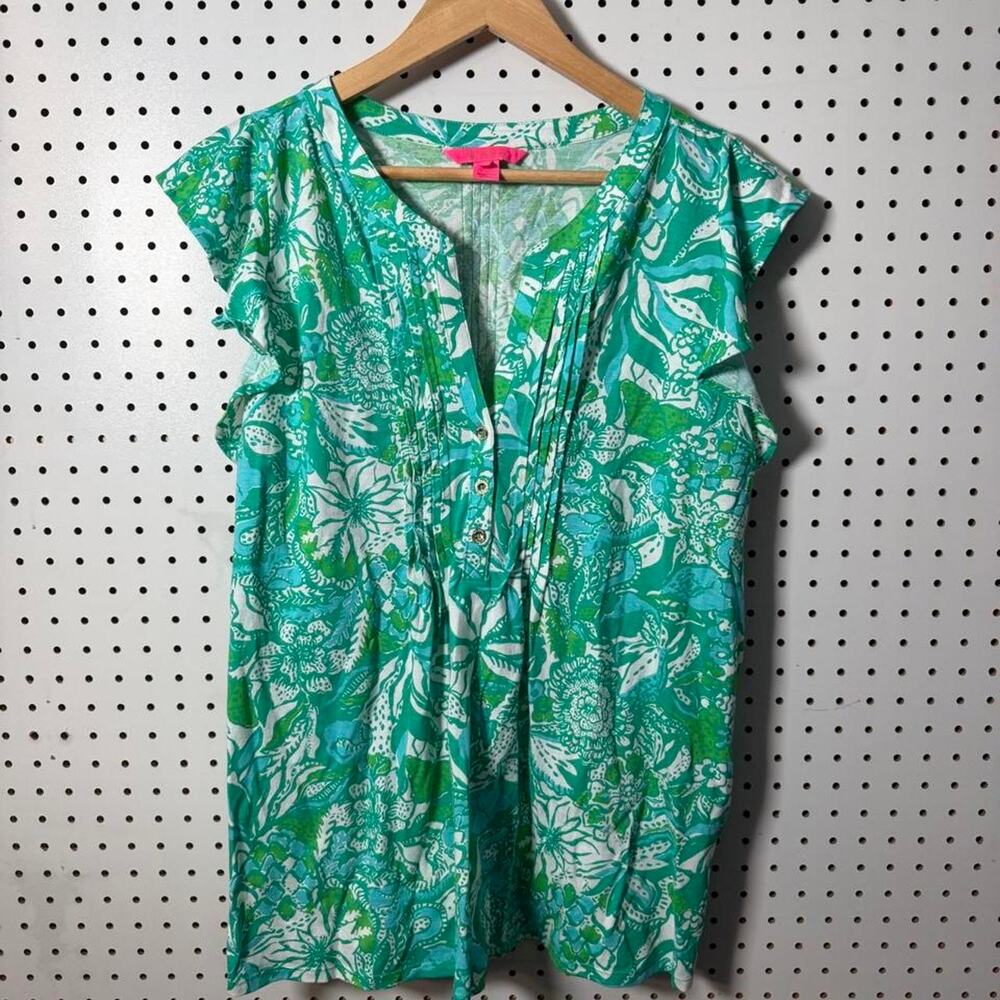 Lily pulitzer womens size xl Floral Top Colorful Bright
